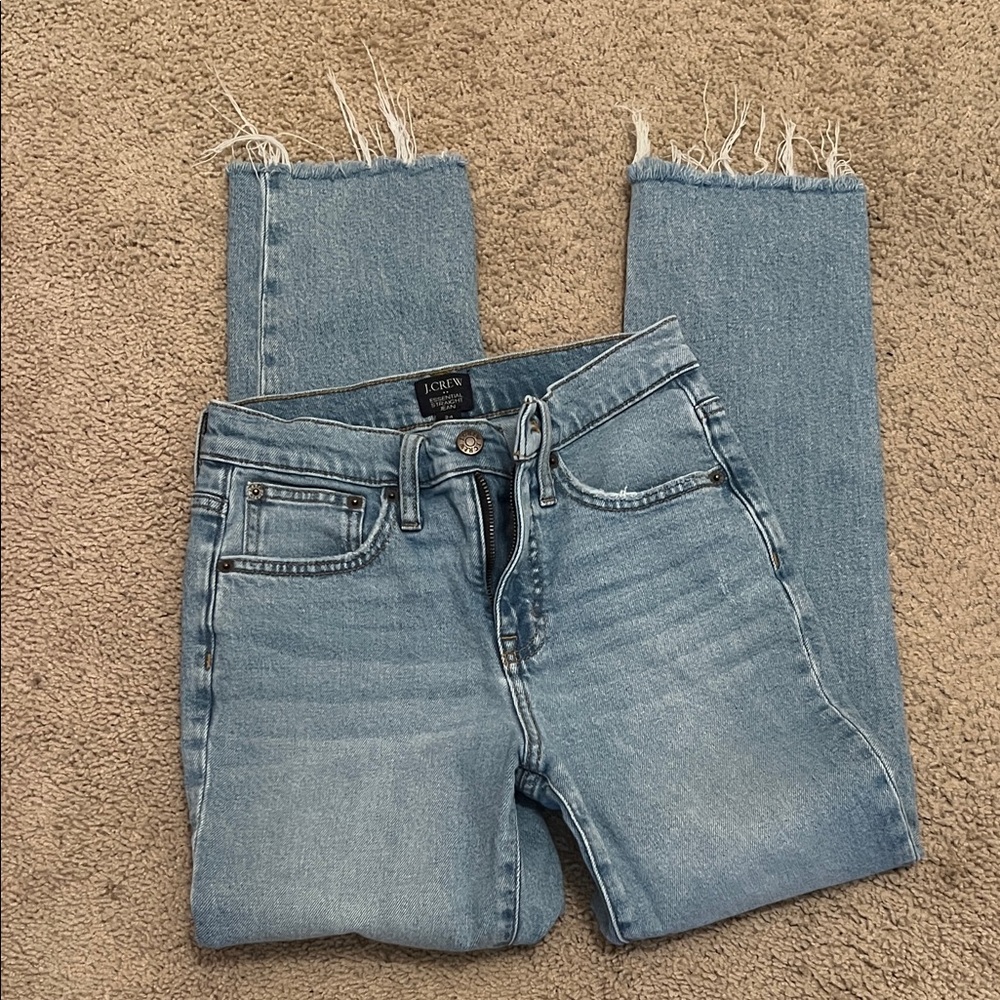 J. Crew Women's Light Blue Ankle Jeans Essential Straight